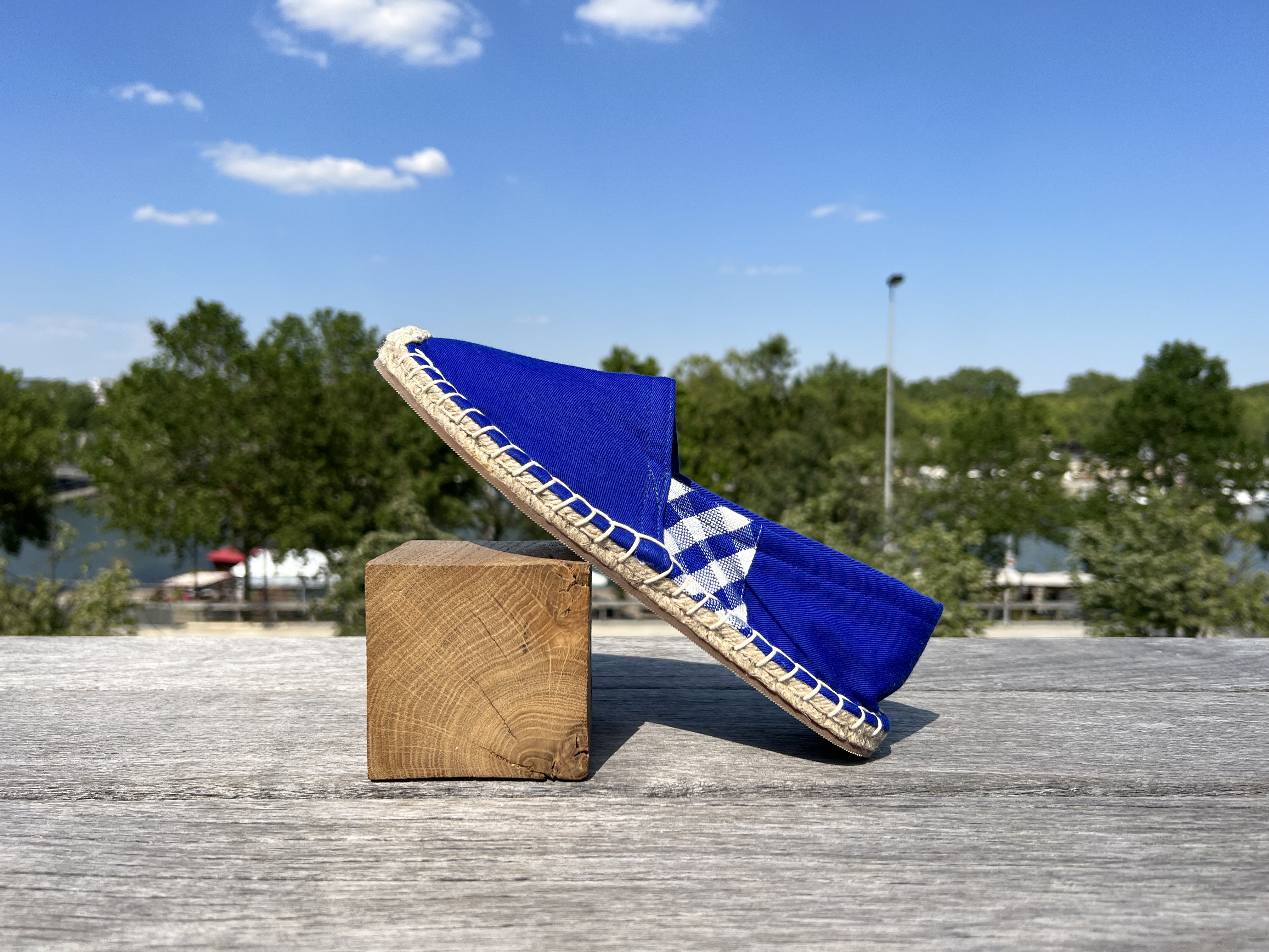 Les espadrilles Krama Heritage Krama Bleues 3