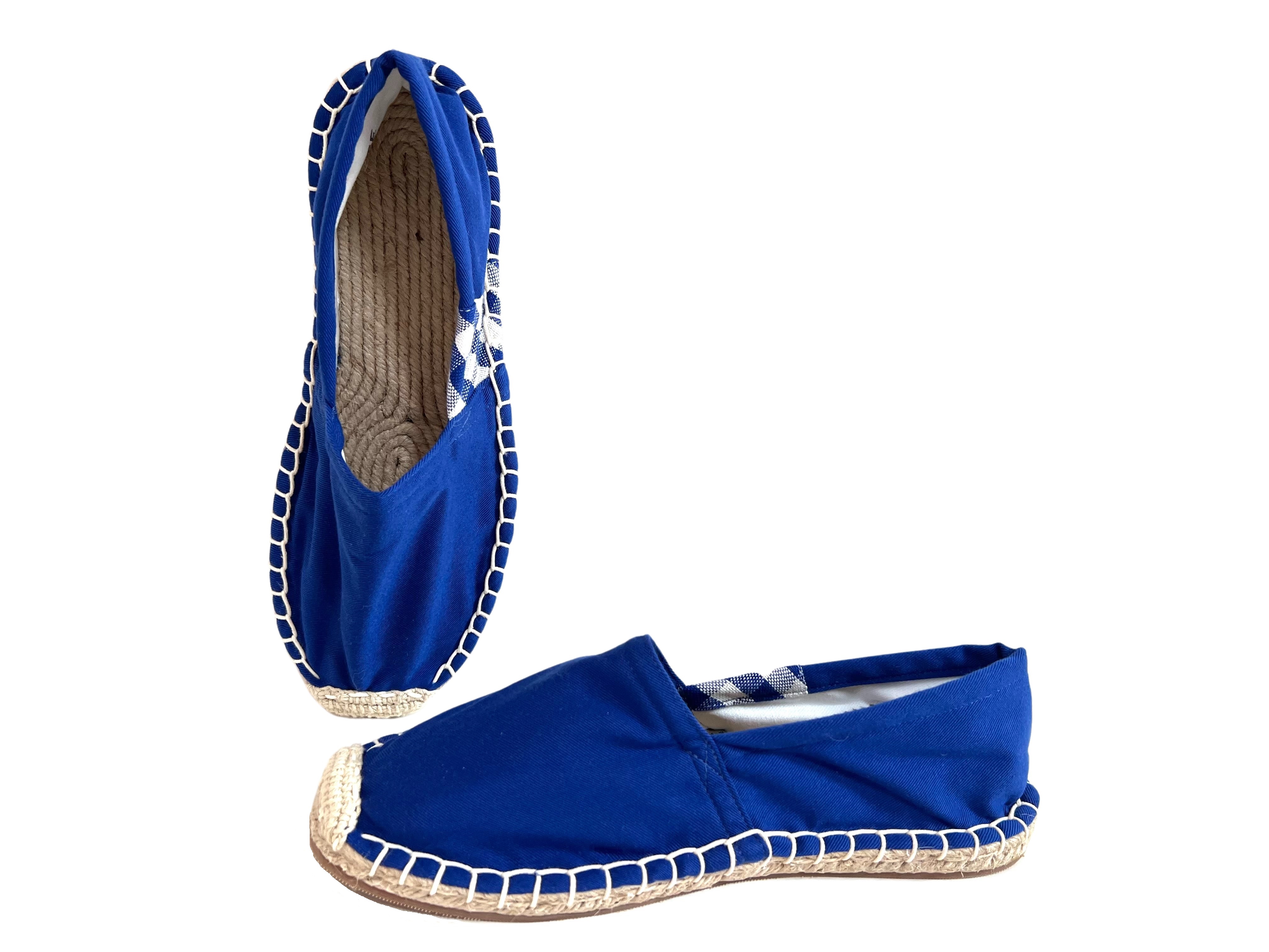Les espadrilles Krama Heritage Krama Bleues 4