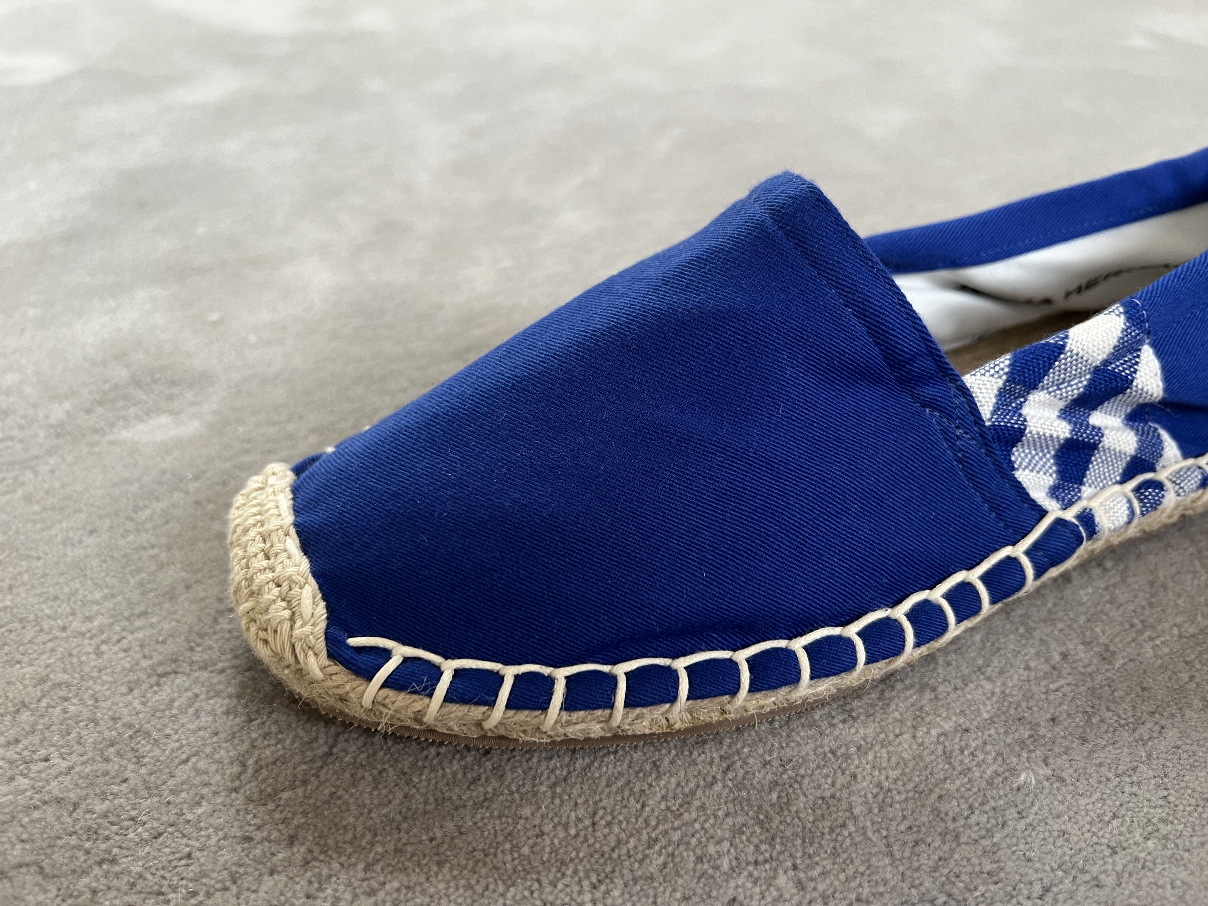 Les espadrilles Krama Heritage Krama Bleues 5