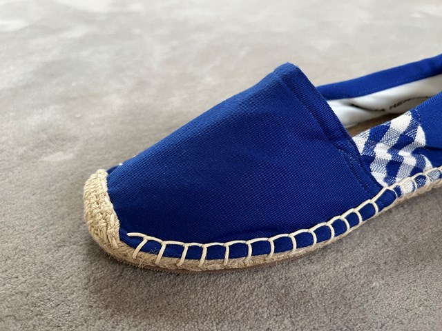 Les espadrilles Krama Heritage Krama Bleues 5