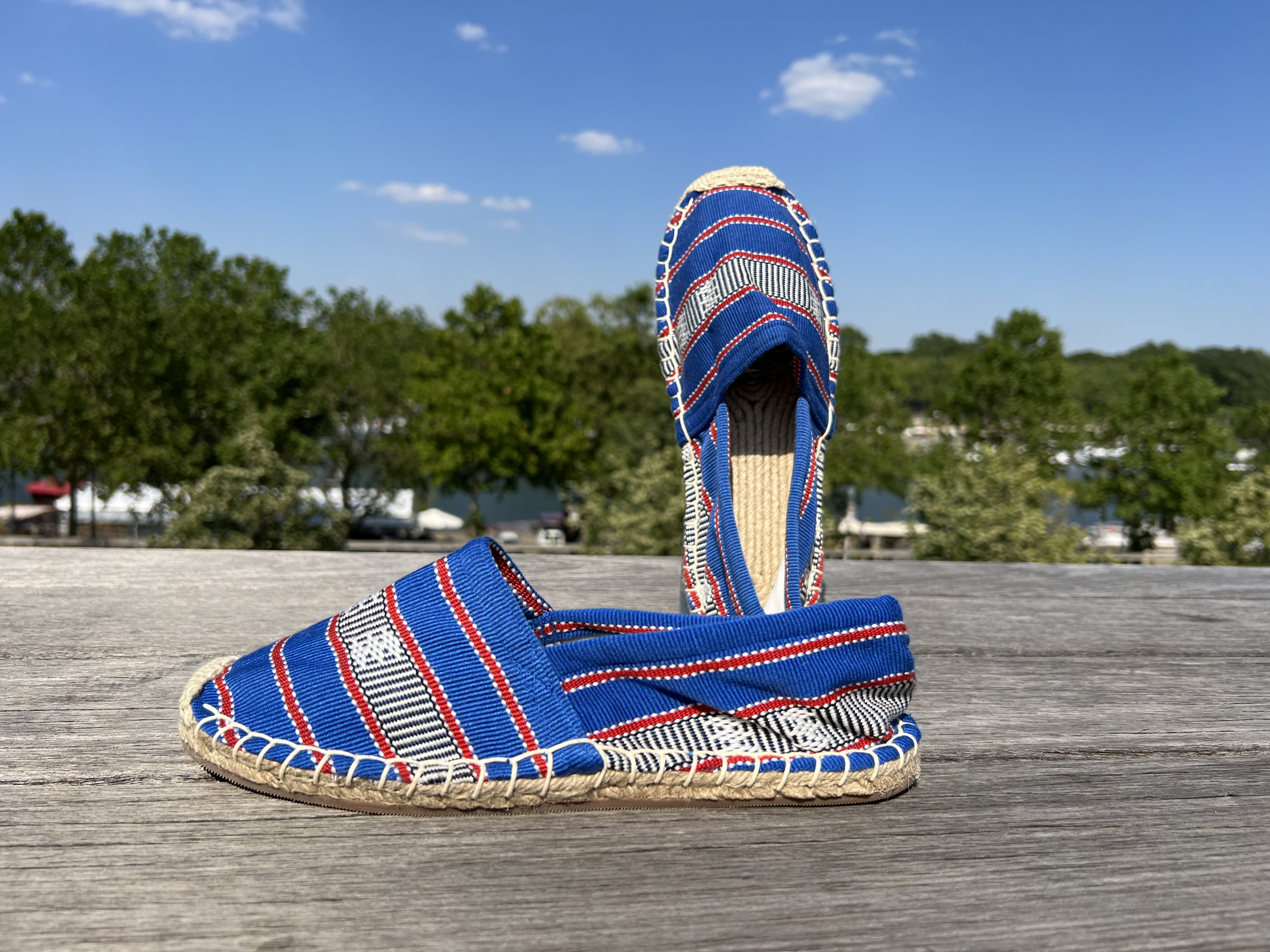 Les espadrilles Krama Heritage Ratanakiri Bleu Roi 2
