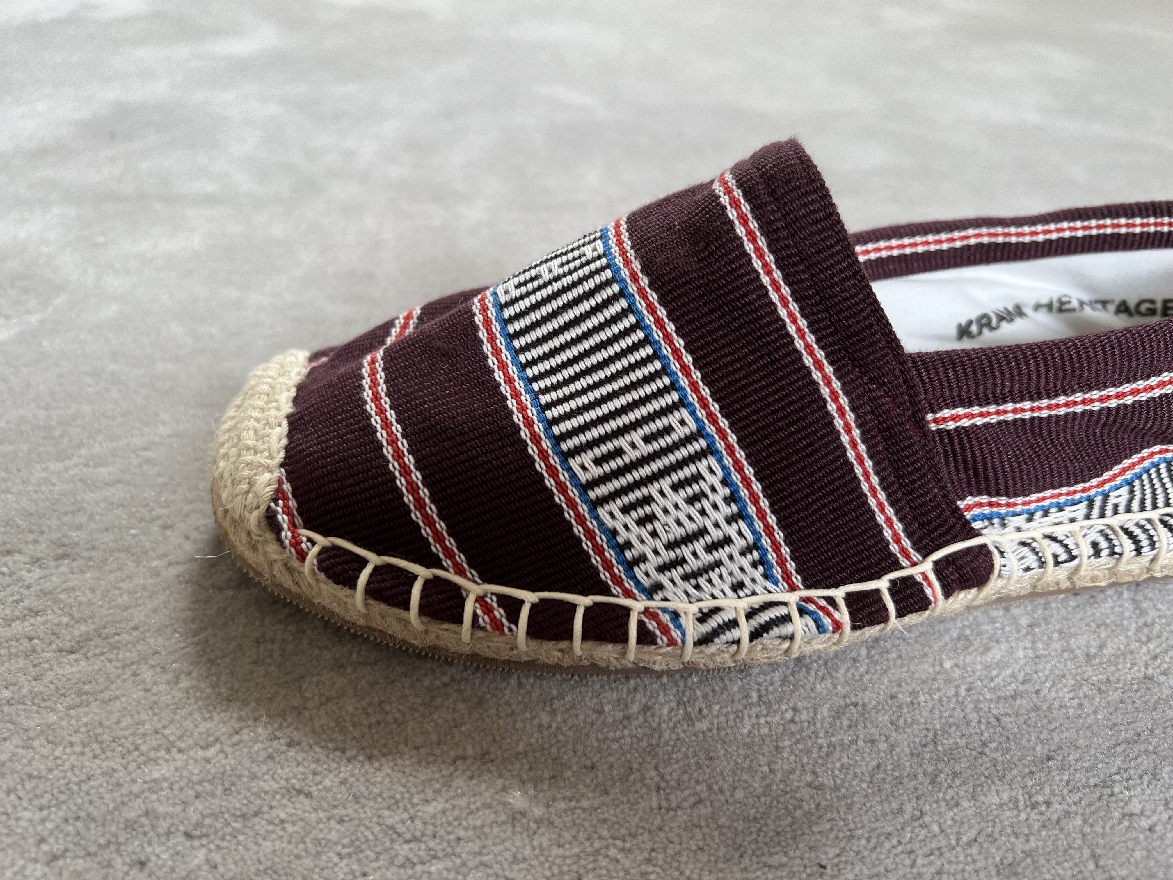 Les espadrilles Krama Heritage Ratanakiri Bordeaux 5