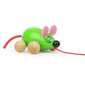 Lisa La Souris Verte - Jouet À Traîner - En bois - Fabriqué en France