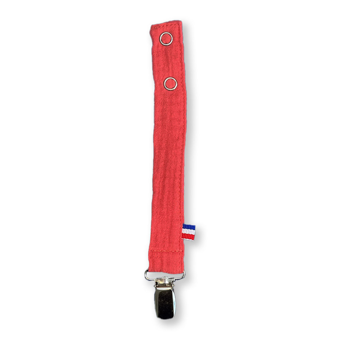 Attache Tétine en Coton Bio Teddy Fraise 3