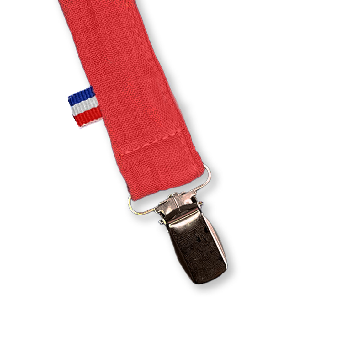 Attache Tétine en Coton Bio Teddy Fraise 7