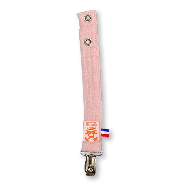 Attache Tétine en Coton Bio Teddy Rose 6