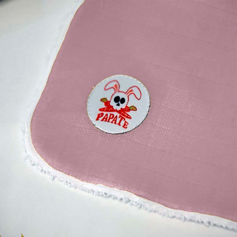 Bavoir en Coton Bio Rose 3