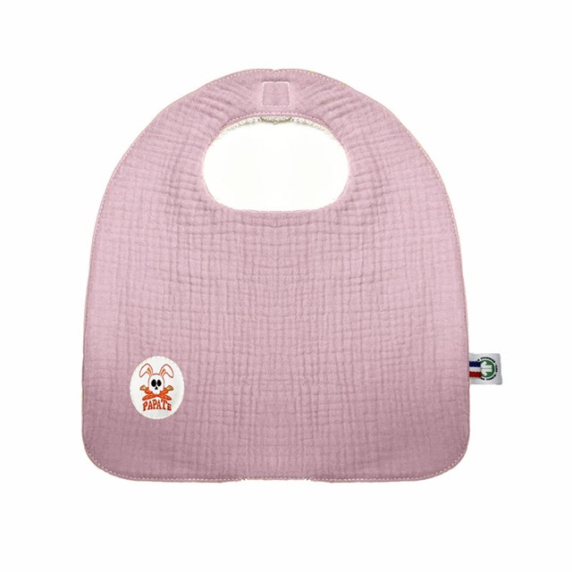 Bavoir en Coton Bio Rose 6