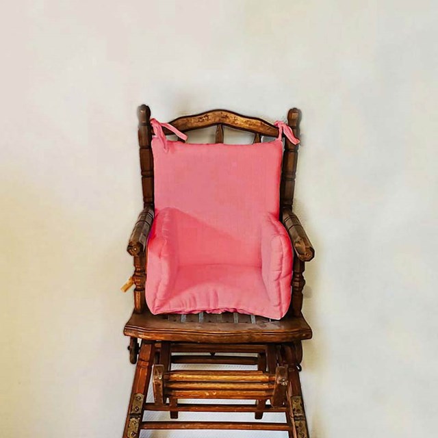 Coussin de Chaise Haute en Coton Bio Fraise 5