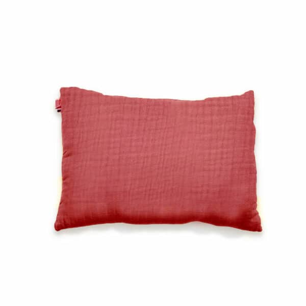 Coussin Rectangle en Coton Bio Fraise 2