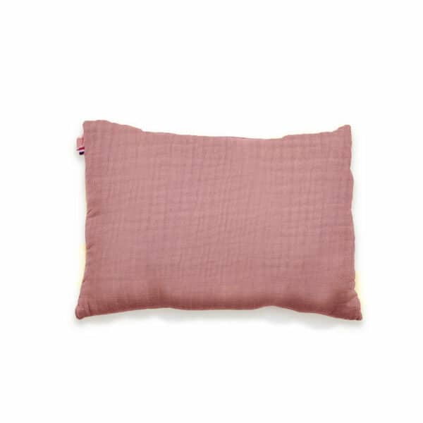 Coussin Rectangle en Coton Bio Rose 2
