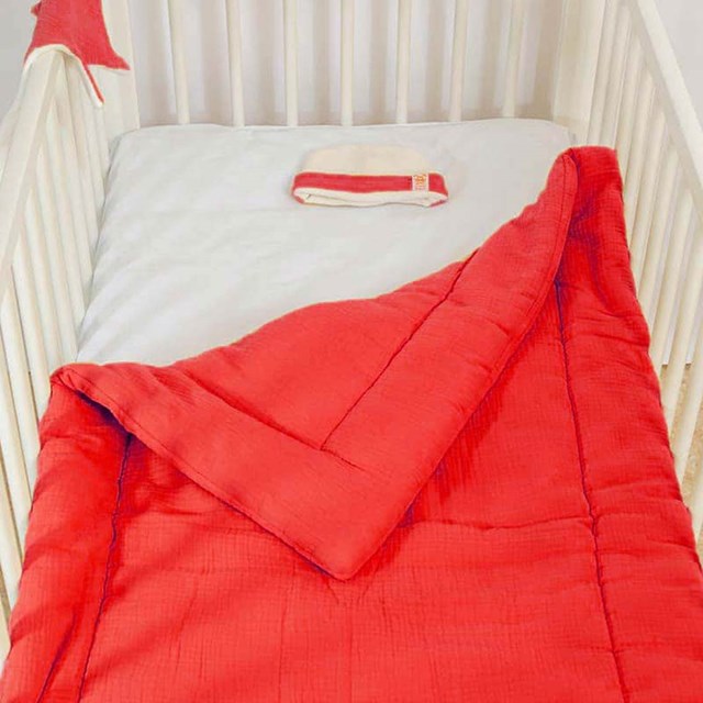 Edredon en Coton Bio Fraise 5