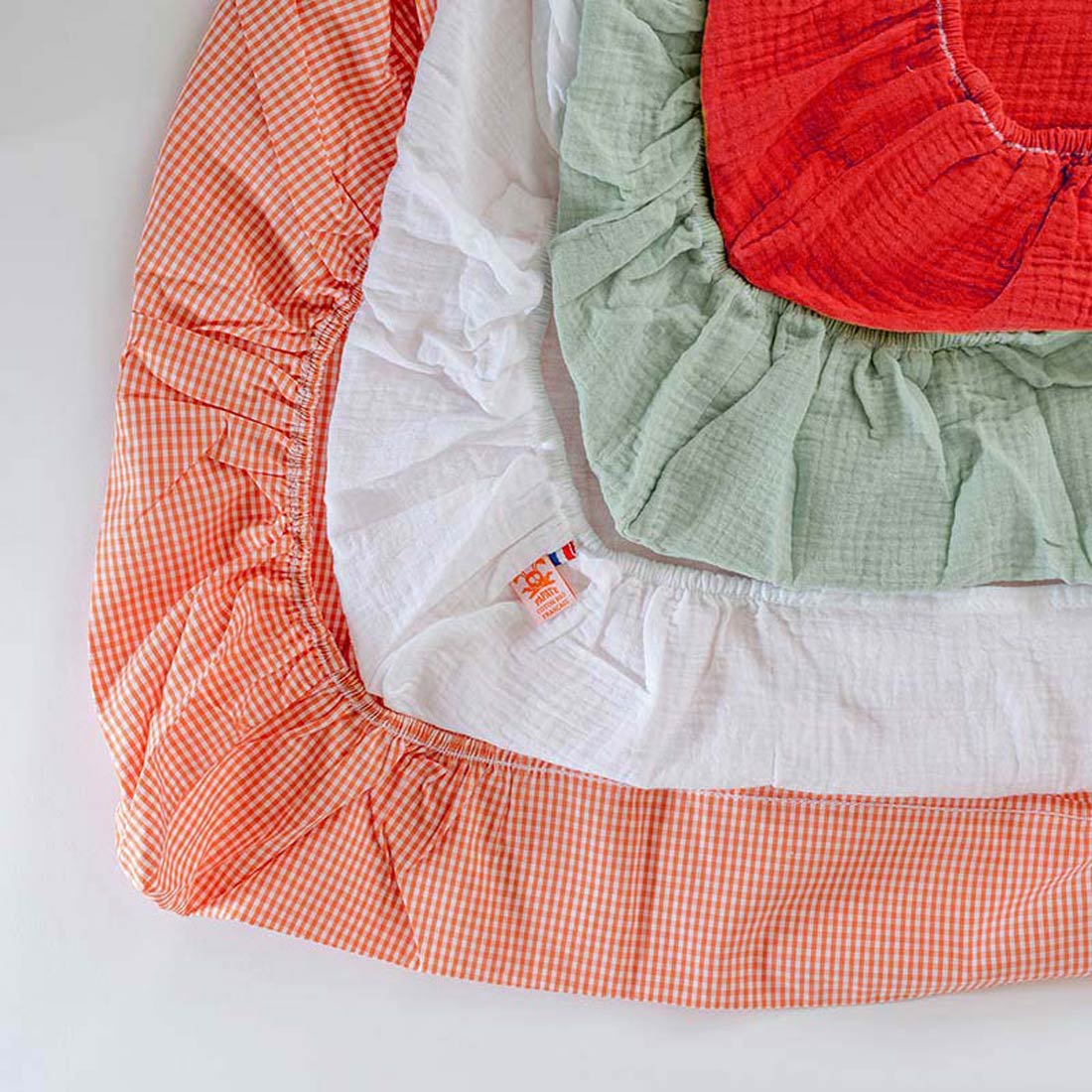 Housse de Matelas à Langer en Coton Bio Fraise 6
