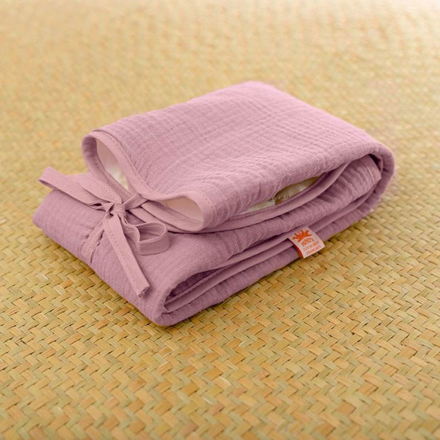 Tapis à Langer Nomade Lubiana en Coton Bio Rose 5