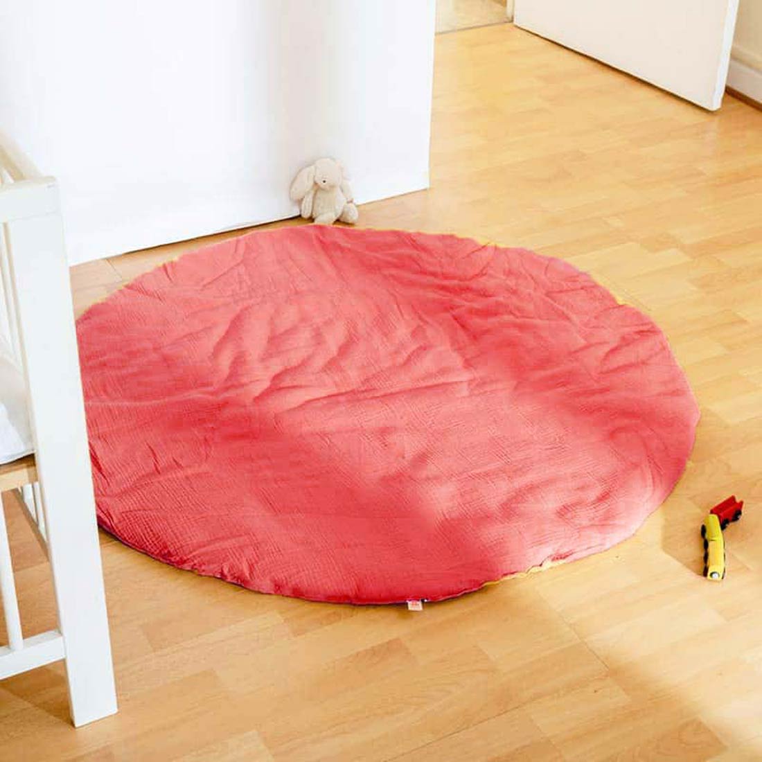 Tapis d'Eveil Havane en Coton Bio Fraise 3