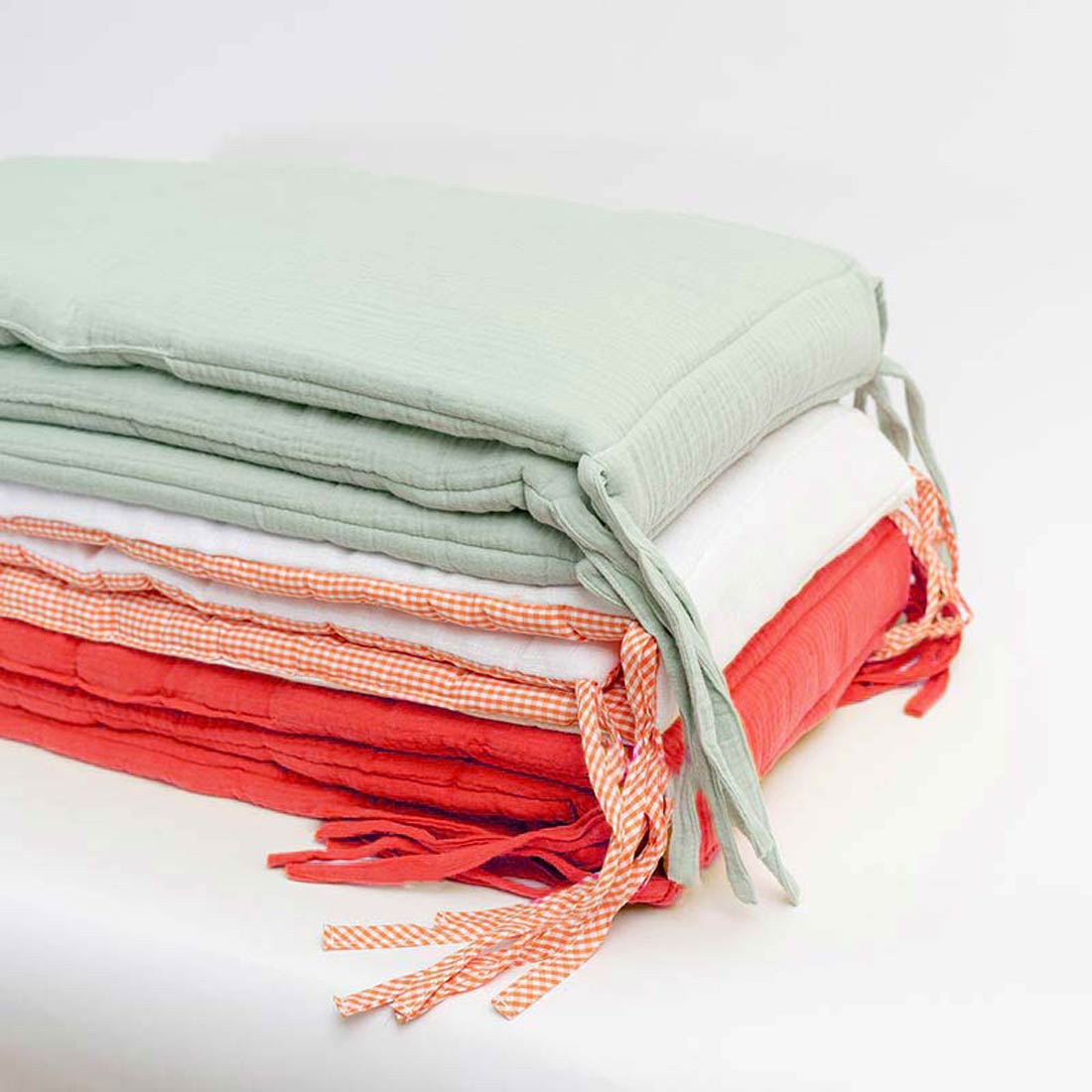 Tour de Lit en Coton Bio Fraise 5