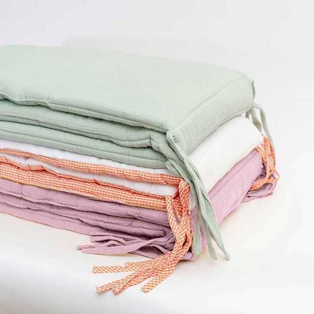 Tour de Lit en Coton Bio Rose 3