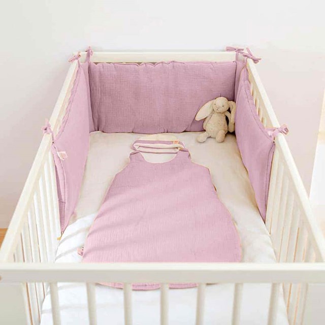 Tour de Lit en Coton Bio Rose 6