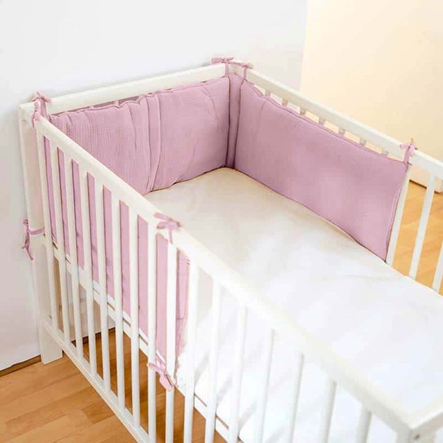 Tour de Lit en Coton Bio Rose 4