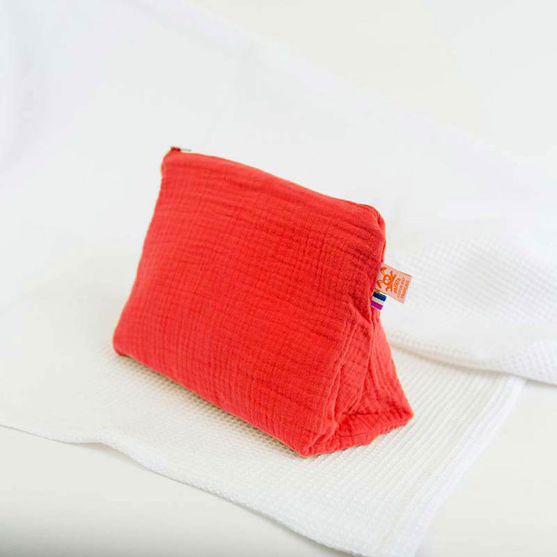 Trousse de Toilette en Coton Bio Fraise 7