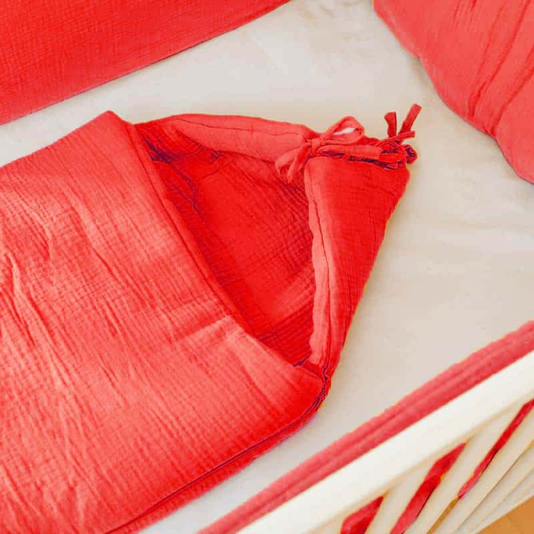 Nid d'Ange en Coton Bio Fraise 5