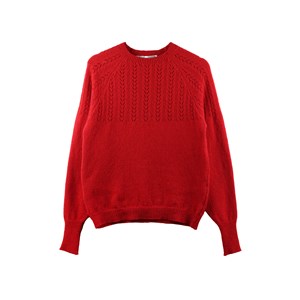 Pull Agave rouge en laine recyclée 100% made in France -