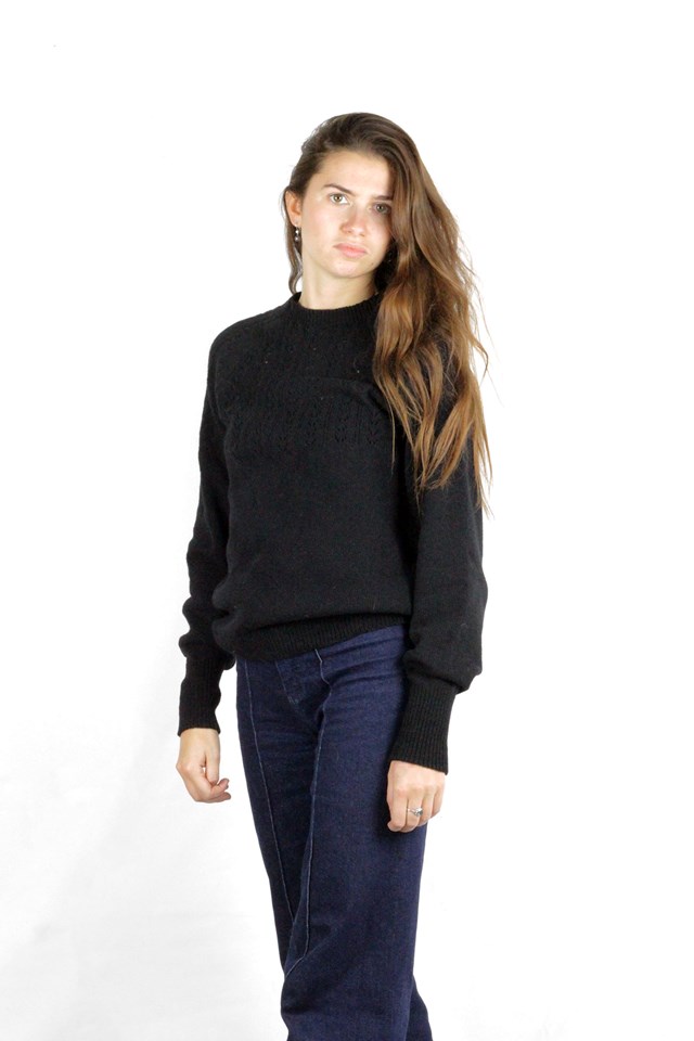 Pull Agave noir en laine recyclée 100% made in France - 14