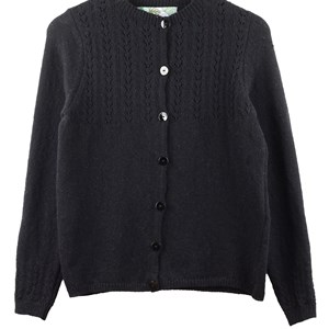 Gilet  Aloé noir en laine recyclée -