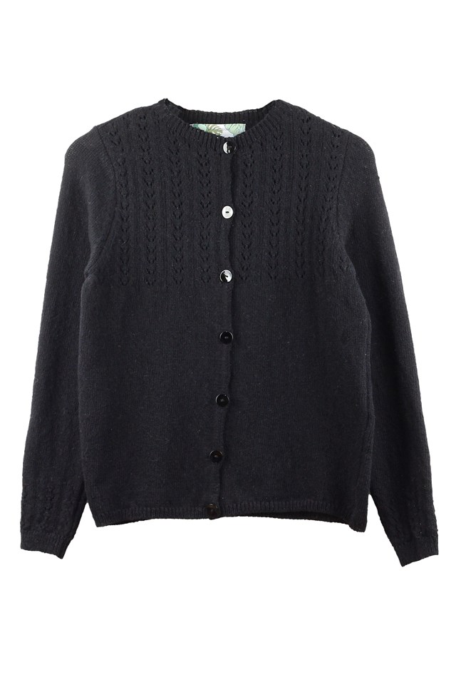 Gilet  Aloé noir en laine recyclée - 14