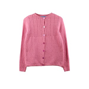 Gilet  Aloé rose malabar en laine recyclée -