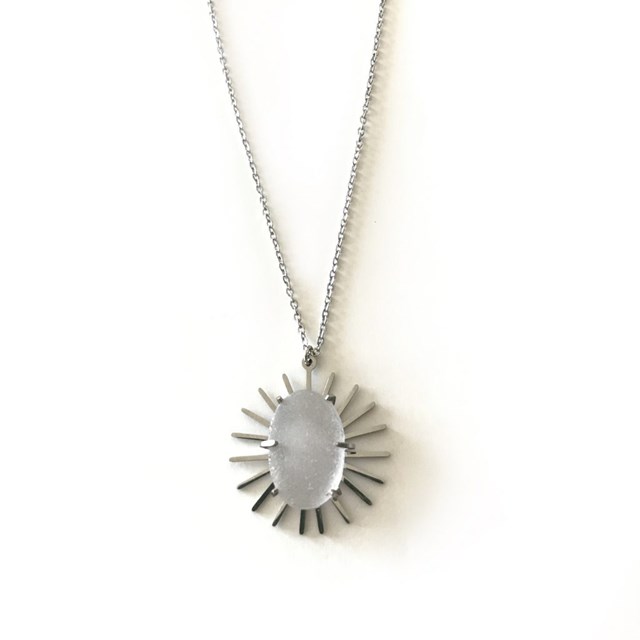 Collier SOLEIL DE MER en verre des plages 5