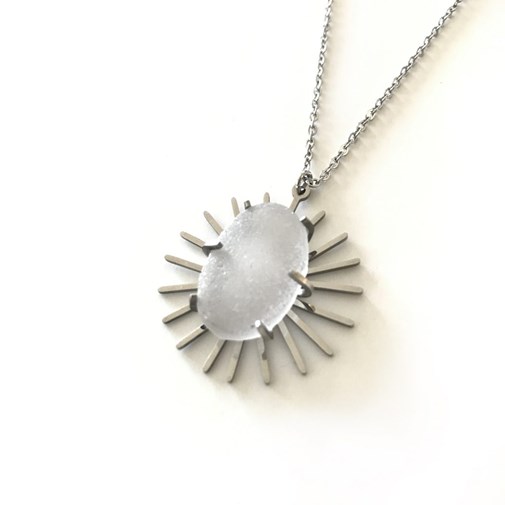 Collier SOLEIL DE MER en verre des plages