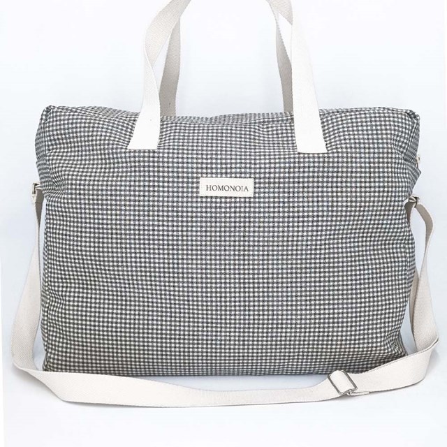 Sac week-end vichy noir & blanc 2