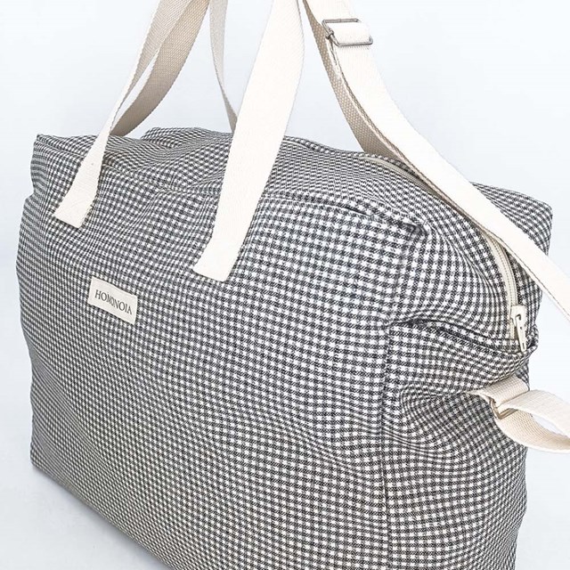 Sac week-end vichy noir & blanc 3