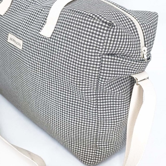Sac week-end vichy noir & blanc 4