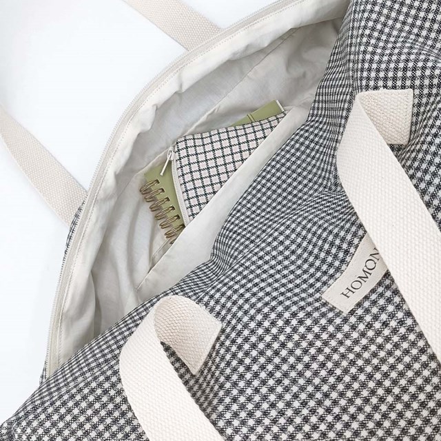 Sac week-end vichy noir & blanc 5