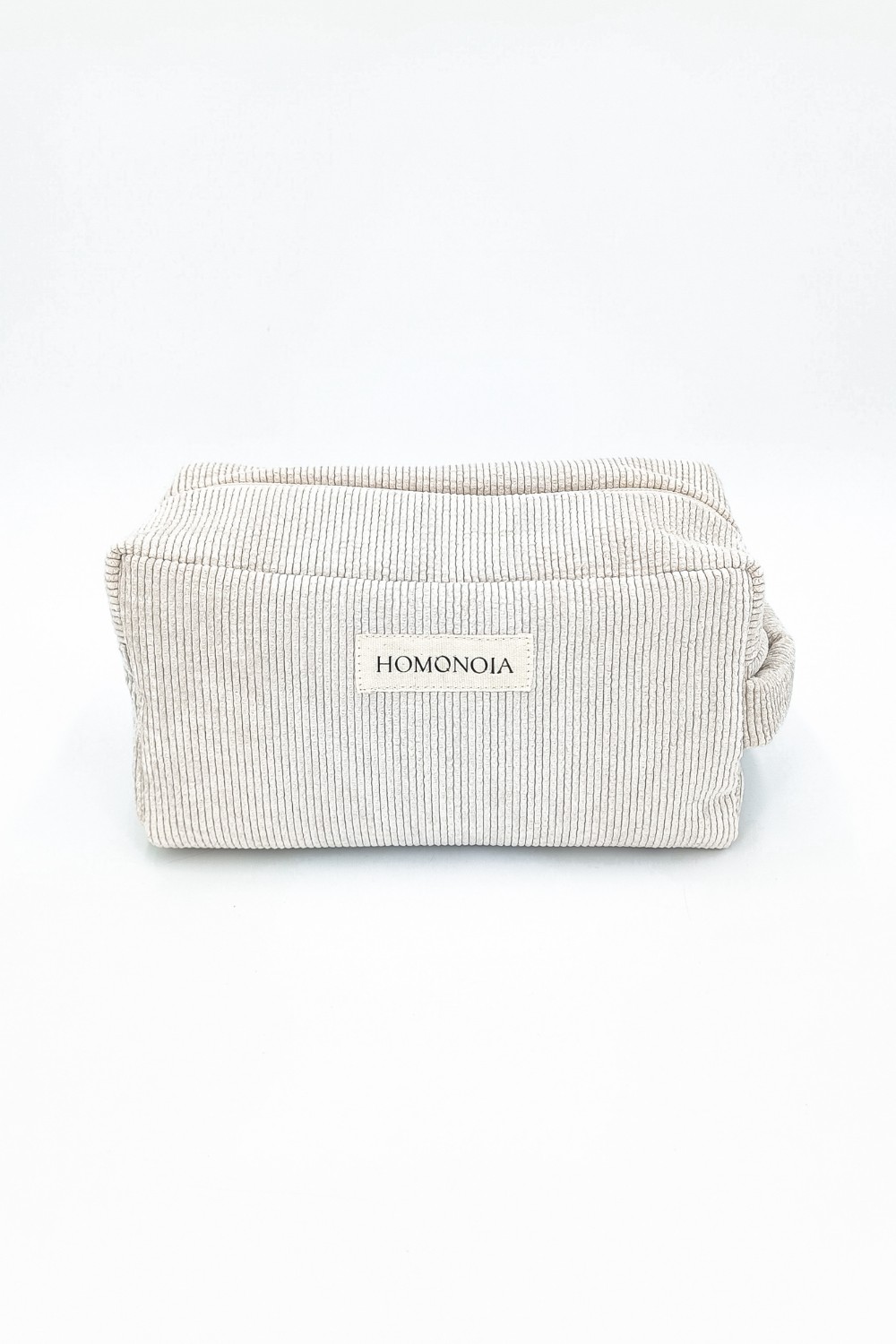 Trousse de toilette velours côtelé écru 2