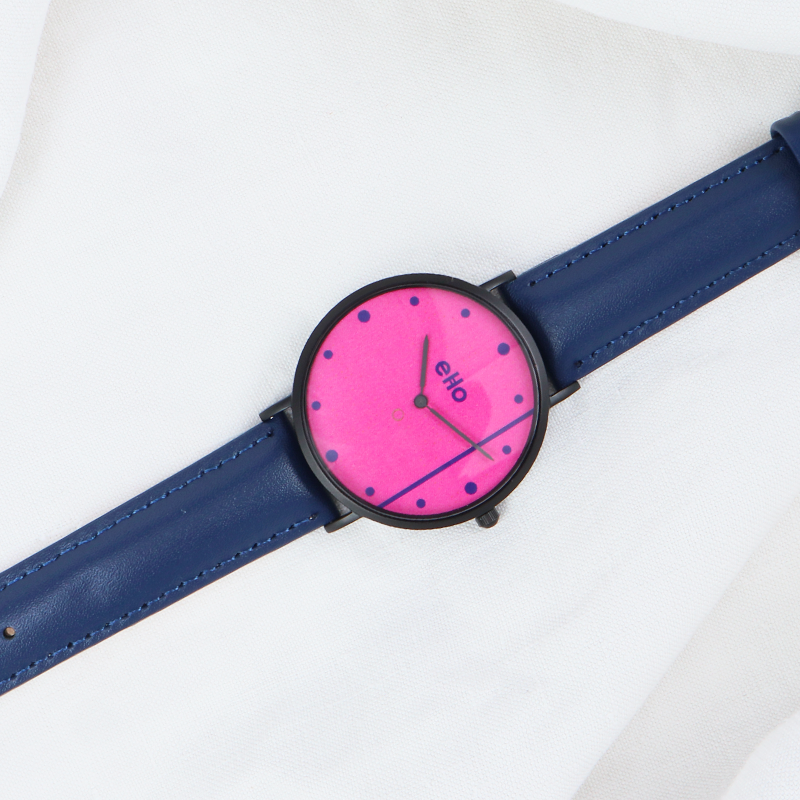 Montre Pink Bubble Blue Face
