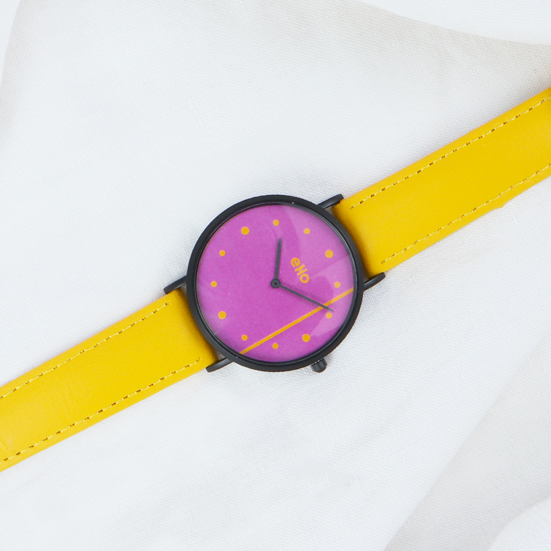 Montre Purple Sunburst Face