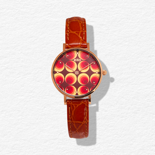 Montre Sixties Marron Papier Peint