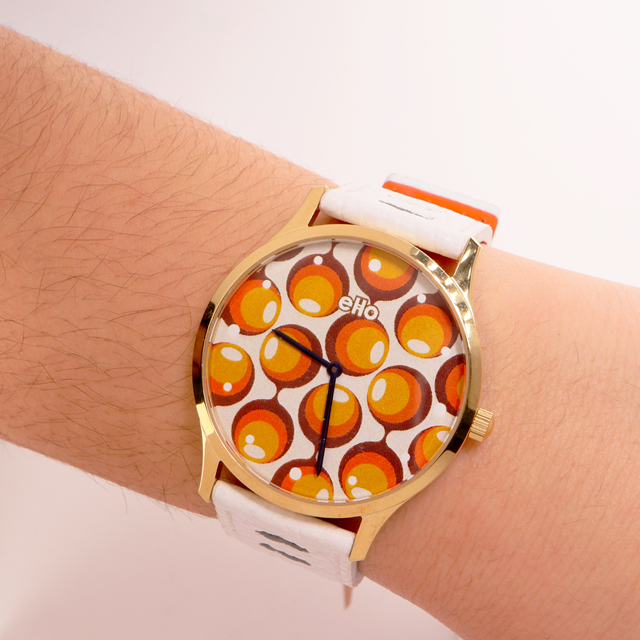 Montre Sixties Blanche Bulle Portée
