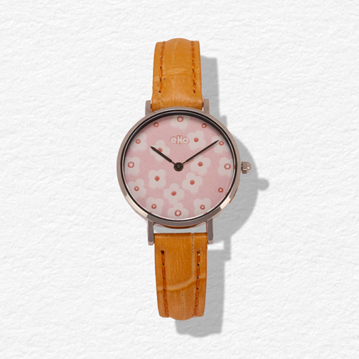 Montre Sixties Petite Flower Camel