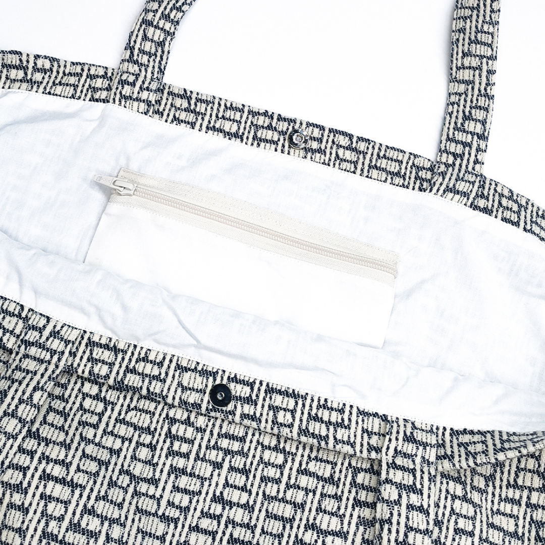 Sac cabas jacquard noir et blanc 6