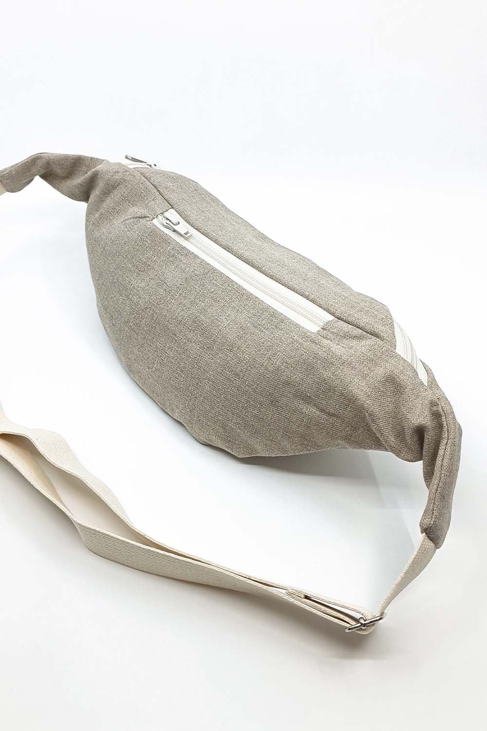 Banane en coton brossé beige 4