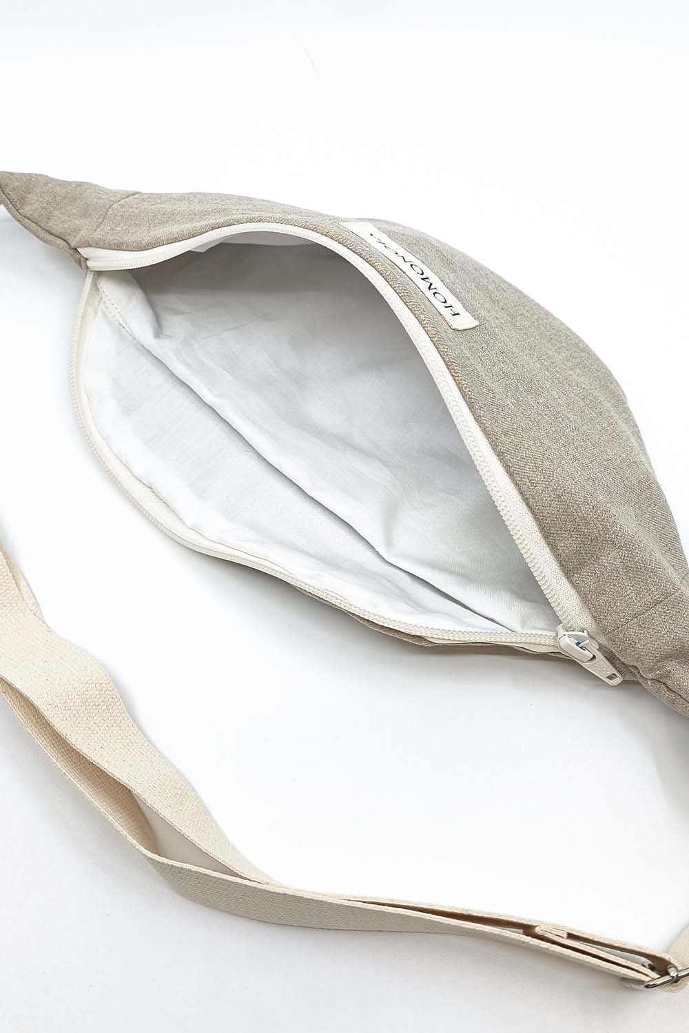 Banane en coton brossé beige 5