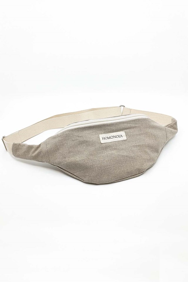 Banane en coton brossé beige 2