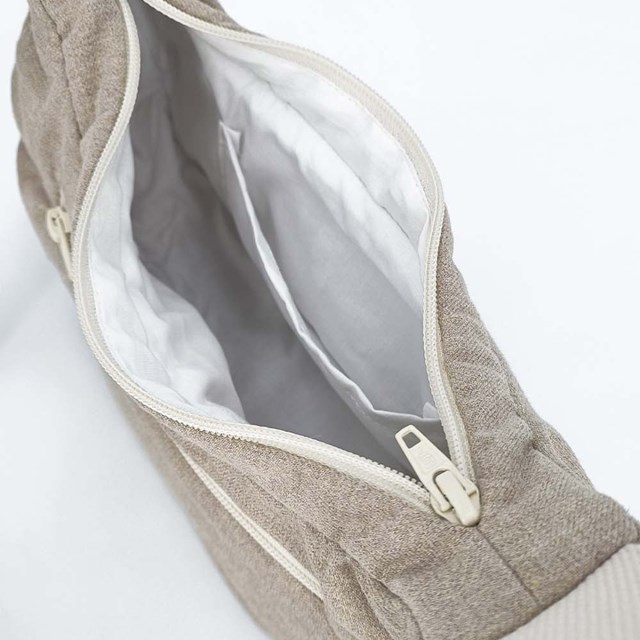 Sac demi-lune coton brossé beige 5