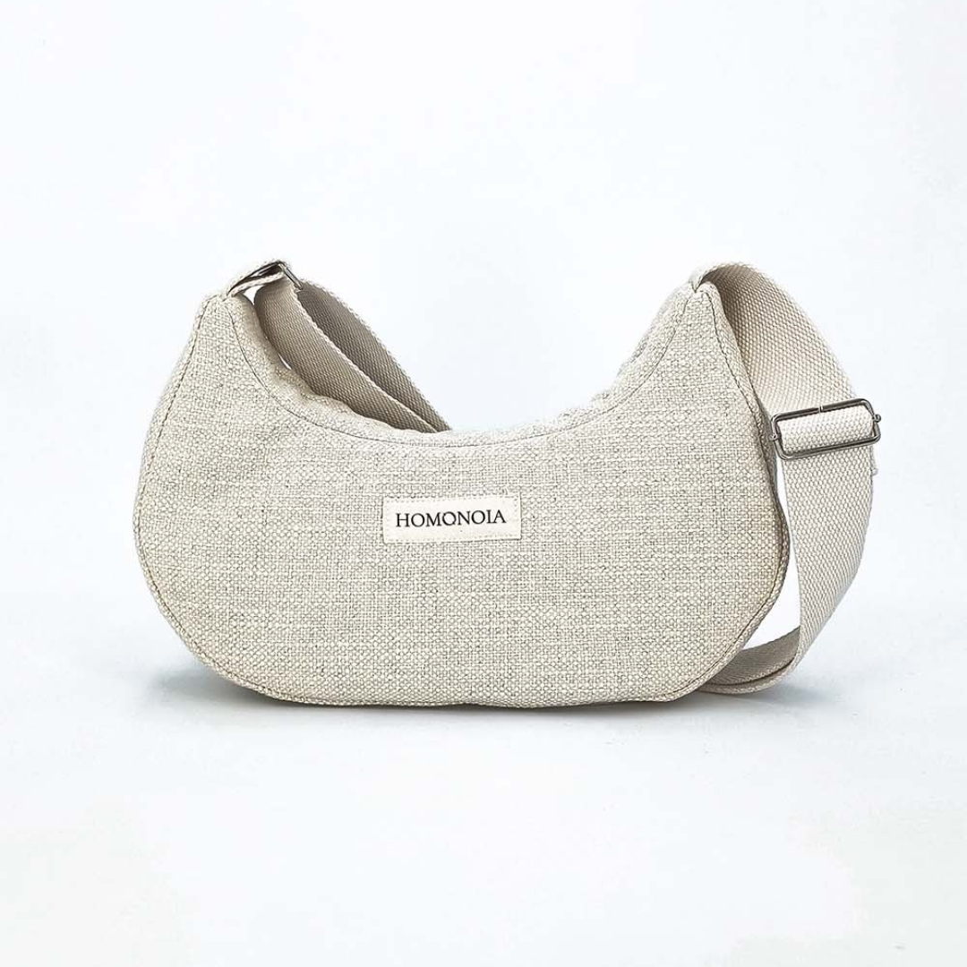 Sac demi-lune coton métis écru 2