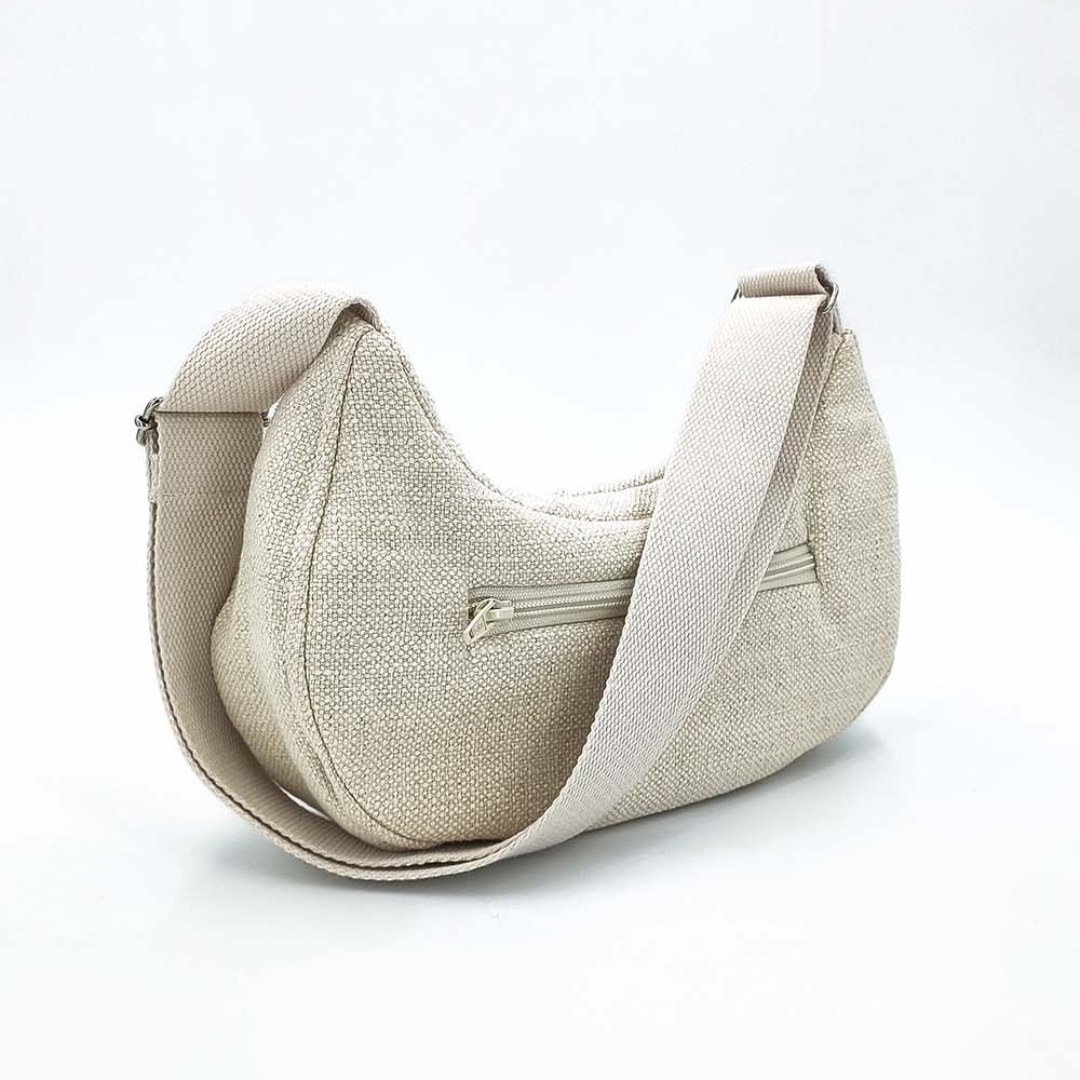 Sac demi-lune coton métis écru 3
