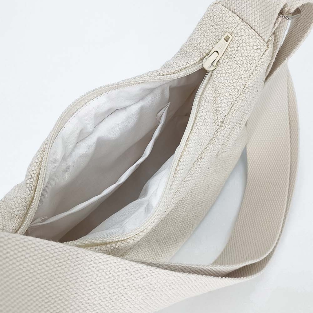 Sac demi-lune coton métis écru 4